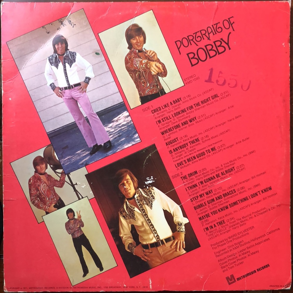 ***Free*** Bobby Sherman Portraits Of Bobby Vinyl Lp '71